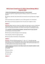 BIO111 Exam 4 Actual Exam V2 &vert; BIO111 General Biology &lpar;BIO111 &NewLine;Exam 4&rpar; &vert; UCLA