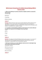 BIO111 Exam 4 V1&ndash;V3 &vert; BIO111 General Biology &vert; Actual Q&A with Rationale &lpar;BIO111 Exam 4&rpar; &vert; UCLA