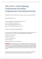 The Radiology Fundamentals 5th Edition Comprehensive Test Bank by Herring