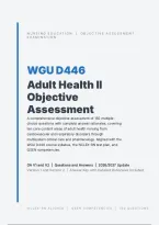 WGU D446 Adult Health II OA 2026&sol;2027 &vert; V1 & V2 Q&A &vert; 100&percnt; Correct &vert; Pass Guaranteed&NewLine;&NewLine;