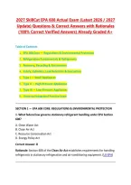EPA 608 Exam Bundle &ndash; Questions and Correct Verified Answers with Rationales  