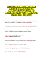 Qma Practice Test &num;3 Lessons 12&NewLine;14 Exam Fully Solved & Updated &NewLine;2026-2027 &lpar;Latest Version Verified &NewLine;For Accuracy&rpar; &lpar;Questions &plus; &NewLine;Answers&rpar; Solved 100&percnt; Correct&excl;&excl;