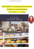 Test Bank for Accounting Information Systems&comma; 3rd Edition by Vernon J&period; Richardson&comma; Chengyee Janie Chang & Rodney E&period; Smith &vert; Verified Chapters 1-18 Complete &vert; Questions & Answers &vert; Latest 2026 Update