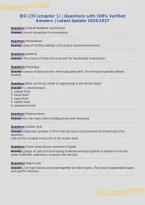 BIO 235 &lpar;chapter 1&rpar; &vert; Questions with 100&percnt; Verified&NewLine;Answers &vert; Latest Update 2026&sol;2027