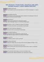 BIO 235 Exam 2 Study Guide &vert; Questions with 100&percnt;&NewLine;Verified Answers &vert; Latest Update 2026&sol;2027