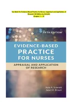 Test Bank for Evidence-Based Practice for Nurses&colon; Appraisal and Application of Research 5th Edition by Schmidt & Brown &vert; Questions & Answers &vert; Exam Prep