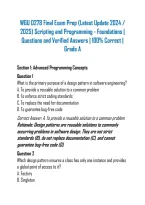 WGU D278 Final Exam Prep &lpar;Latest Update 2024 &sol; 2025&rpar; Scripting and Programming - Foundations &vert; Questions and Verified Answers &vert; 100&percnt; Correct &vert; Grade A
