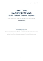 WGU D499 Machine Learning Project 1 and 2 Bundle with complete solutions&period;