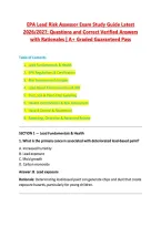 EPA Lead Risk Assessor Exam Study Guide Latest &NewLine;2026&sol;2027&semi; Questions and Correct Verified Answers &NewLine;with Rationales &vert; A&plus; Graded Guaranteed Pass 