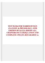 Test Bank for Marieb Human Anatomy & Physiology 12th Edition by Katja Hoehn &vert; Questions & Answers &vert; Exam Prep