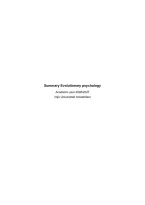 Summary Evolutionary Psychology &vert; VU Amsterdam &vert; 2026&sol;2027