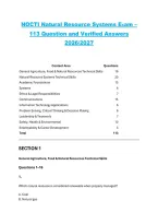 NOCTI Natural Resource Systems Exam &ndash; 113 Practice Questions and Verified Answers 2026&sol;2027