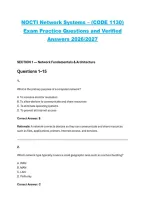 NOCTI Network Systems &lpar;Code 1130&rpar; Exam Practice Questions and Verified Answers &ndash; 2026&sol;2027