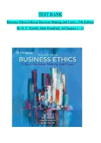 Test Bank for Business Ethics&colon; Ethical Decision Making and Cases 13th Edition by O&period; C&period; Ferrell and John Fraedrich &vert; All Chapters 1&ndash;12 Complete &vert; Latest Update &vert; Questions and Answers&NewLine;