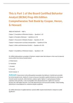 Board Certified Behavior Analyst &lpar;BCBA&rpar; Prep&comma; 4th Edition