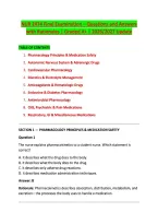 NUR 2474 Final Examination &ndash; Questions and Answers &NewLine;with Rationales &vert; Graded A&plus; &vert; 2026&sol;2027 Update
