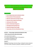 NUR 2474 Pharmacology Exam 1 Questions and &NewLine;Answers 100&percnt; Verified with Rationales &vert; New &NewLine;Update Graded A&plus;