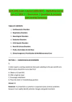 NUR 2392 Exam 1 Actual 2026&sol;2027 &ndash; Multidimensional &NewLine;Care II &sol; MDC 2 &vert; Rasmussen &vert; Questions & Answers &NewLine;with Verified Solutions