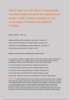 MCAT Preparation Course Comprehensive Test Bank based on the AAMC Content Outline by the Association of American Medical Colleges