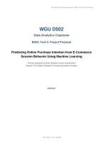 WGU D502 BHN1 Task 2&colon; Project Proposal &vert; Data Analytics Capstone&comma; Random Forest Purchase Prediction & UCI Online Shoppers Dataset &vert; 2026&sol;2027 Updated &vert; Complete Submission