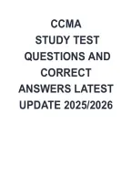 CCMA Study Test Questions & Correct Answers &vert; Certified Clinical Medical Assistant Exam Review 2026&sol;2027