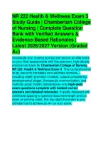 Chamberlain NR 222 Exam 3 Study Guide &vert; Health & Wellness Comprehensive Q&As &lpar;2026&sol;2027&rpar;