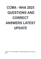 CCMA NHA 2025 Questions & Answers &vert; NHA Certified Clinical Medical Assistant Exam Review 2026&sol;2027