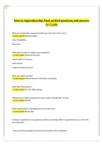 Intro to Apprenticeship Final Exam &mdash; Verified Questions and Answers&comma; A&plus; Grade Exam Preparation Study Guide