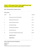 NR 667 - FNP Capstone Week 2 Full Length Practice Exam &NewLine;Questions and Answers&vert;2025 Update&vert;100&percnt;