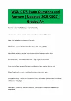 WGU C175 Exam Questions and&NewLine;Answers &vert; Updated 2026&sol;2027 &vert;&NewLine;Graded A&plus;