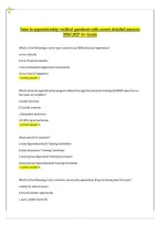 Intro to Apprenticeship &mdash; Verified Questions with Correct Detailed Answers &comma; A&plus; Grade Exam Preparation Study Guide
