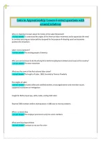Intro to Apprenticeship Lesson 4 &mdash; Correct Questions with Detailed Solutions&comma; A&plus; Grade Study Guide