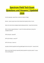 Spectrum Field Tech Exam&NewLine;Questions and Answers &vert; Updated&NewLine;2026