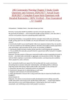 206 Community Nursing Chapter 3 Study Guide Questions and Answers 2026&sol;2027 &vert; Actual Exam 2026&sol;2027 &vert; Complete Exam-Style Questions with Detailed Rationales &vert; 100&percnt; Verified &ndash; Pass Guaranteed &ndash; A&plus; Graded