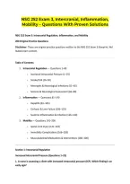 NSG 252 Exam 3&comma; Intercranial&comma; Inflammation&comma; &NewLine;Mobility &ndash; Questions With Proven Solutions 