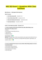 NSG 252 Exam 1&ndash; Questions With Clear &NewLine;Solutions