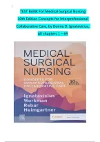 Test Bank for Medical-Surgical Nursing&colon; Concepts for Interprofessional Collaborative Care 10th Edition by Donna D&period; Ignatavicius&comma; Cherie R&period; Rebar and Nicole M&period; Heimgartner &vert; All Chapters 1-69 Complete &vert; Latest Update &vert; Questions and Answers&NewLine;