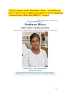 NUR 6121 Shadow Health Shoshanna Tillman &ndash; Musculoskeletal &NewLine;Follow-Up Sick Visit &vert; Complete Assessment&comma; SOAP Note&comma; Diagnosis&comma; &NewLine;Treatment Plan & Reflection &vert; 2026&sol;2027 Updated