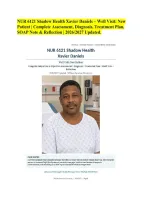 NUR 6121 Shadow Health Xavier Daniels &ndash; Well Visit&colon; New &NewLine;Patient &vert; Complete Assessment&comma; Diagnosis&comma; Treatment Plan&comma; &NewLine;SOAP Note & Reflection &vert; 2026&sol;2027 Updated&period; &NewLine;&NewLine;