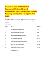 WGU D522 Task 2 Performance &NewLine;Assessment &vert; Python Network &NewLine;Remediation&comma; DNS Configuration&comma; System &NewLine;Recovery & Validation &vert; Complete 2026 &NewLine;Guide