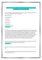 NURS 2873 Final &mdash; Registered Nurse &lpar;RN&rpar; Questions with Verified Answers 2026&sol;2027&comma; A&plus; Grade Exam Preparation Study Guide