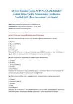 Alf Core Training Florida ACTUAL EXAM 2026&sol;2027 &vert; Assisted Living Facility Administrator Certification &vert; Verified Q&A &vert; Pass Guaranteed - A&plus; Graded&NewLine;&NewLine;