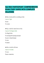 Glo Bus Participant Comprehensive&NewLine;Exam Study Guide With Complete&NewLine;Solutions&NewLine;