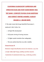 California Fluoroscopy Supervisor And&NewLine;Operator Exam And Study Guide Newest 2026&NewLine;&NewLine;Test Bank&vert; Complete 700 Real Exam Questions&NewLine;And Correct Verified Answers&sol; Already&NewLine;&NewLine;Graded A&plus; &lpar;Brand New&excl;&excl;&rpar;&NewLine;