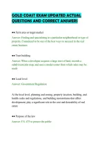 Gold Coast Exam Updated Actual&NewLine;Questions And Correct Answers