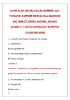 CAOHC Exam and Practice Exam Newest 2025 Test Bank &vert; Complete 550 Real Exam Questions and Correct Verified Answers &vert; Already Graded A&plus; &vert; CAOHC Certification Exam Prep 2025 &lpar;Brand New&excl;&excl;&rpar;