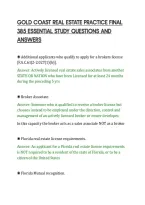 Gold Coast Real Estate Practice Final&NewLine;385 Essential Study Questions And&NewLine;Answers