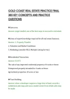 Gold Coast Real Estate Practice Final&NewLine;385 Key Concepts And Practice&NewLine;Questions&NewLine;
