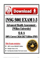 NSG 500 Exam 1&comma;2&comma;3 &vert; Advanced Health Assessment &vert; Wilkes  &vert; Q & A &vert; 100&percnt; Correct 2026&sol;2027 Edition &lpar;PDF&rpar;
