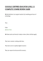 Google Certified Educator Level 2 2&NewLine;Complete Course Review Guide